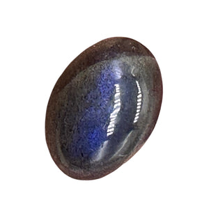 One Vibrant Labradorite Cabochon | Green, Blue | 14x10mm | 1 Cabochon |