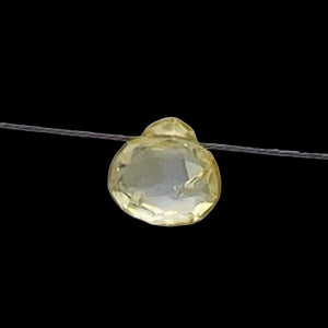 Sunny Natural Canary Sapphire Briolette Bead | 4.5x4.5x2mm | .45ct | Yellow |