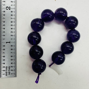 Amethyst Gorgeous Round AA Bead Parcel | 10mm | Deep Purple | 10 Beads |