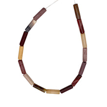 Load image into Gallery viewer, Hot! Australian Mookaite Tube Bead 8&quot;Strand | 13x4mm | 15 beads |
