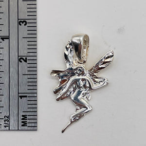 Fairy Sprite Sterling Silver Charm | 1" Long | Silver | 1 Pendant |
