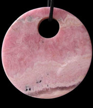 Load image into Gallery viewer, Natural Lacy Pink Rhodochrosite 50mm Pi Circle Pendant
