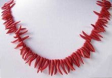 Load image into Gallery viewer, Rare Natural Coral 'Corno' Briolette Bead Strand 110514
