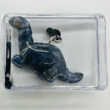 Load image into Gallery viewer, Sodalite Diplodocus Dinosaur Pendant | 1&#39; Long | Blue, White |

