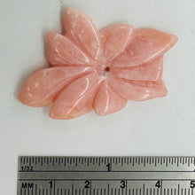 Load image into Gallery viewer, Rare Pink Peruvian Opal Flower Pendant Bead 25ct 34mm Carved Natural Gemstone
