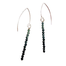 Load image into Gallery viewer, Sapphire AAA Faceted Bead Sterling Silver Earrings | Blue, Dark Blue | 1 3/4" |
