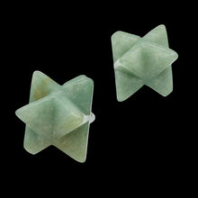 Load image into Gallery viewer, Kabbalah 2 Aventurine Merkabah Star Beads | 25x15x15mm | Green
