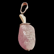 Load image into Gallery viewer, Kunzite and Triangle Pearl Sterling Silver Pendant | 2&quot; Long | Pink | 1 Pendant|
