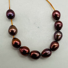 Load image into Gallery viewer, Natural Red Gold Freshwater Pearl Parcel 10 Oval Pearls 6x5mm Jewelry Making

