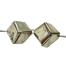 Load image into Gallery viewer, Remarkable Thai Hill Tribe &#39;Origami&#39; Fine Silver Cube Bead | 11x8x8mm | 2 Beads|
