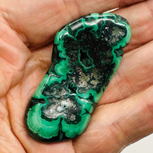Load image into Gallery viewer, Malachite 47g Polished Gemstone WorryStone | 64x30x12mm | Green | 1 Specimen |
