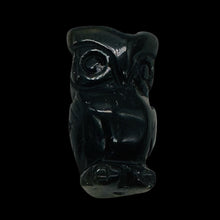 Load image into Gallery viewer, Wisdom Carved Obsidian Owl Animal Bead Figurine | 21x12x9mm | Black

