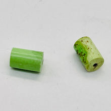 Load image into Gallery viewer, Gaspeite High Grade Tube Beads | 4x6mm | Green Brown | 2 Beads |
