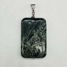 Load image into Gallery viewer, Tsunami Stone Sterling Silver Rectangle Pendant | 3&quot; Long | Green White |

