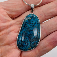 Load image into Gallery viewer, Chrysocolla Sterling Silver Oval Pendant | 3 1/4&quot; Long | Blue, Green| 1 Pendant|
