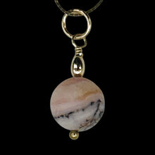Load image into Gallery viewer, Pink Peruvian Opal Matte Finish Drop Bead Pendant | Pink | 1&quot; Long |
