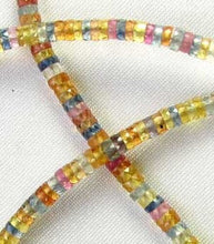 Load image into Gallery viewer, Natural Multihue AAA Sapphire 43cts Bead Strand | 2.5x1.25 to 2.25x1mm | 350bds|
