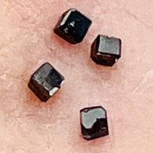 Load image into Gallery viewer, Natural Black Diamond Faceted Cube Beads | 1x1x1mm | 0.12tcw | 4 Beads |
