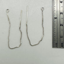 Load image into Gallery viewer, Ear Threader Sterling Silver Dangle Earrings | 2" Long | Silver | 1 Pair |

