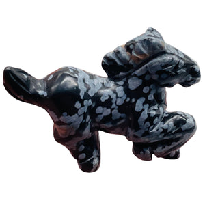 Pony Horse Display Statue | 1 Figurine | | 46x40x16mm | Gray, Black