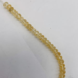 Natural Imperial Topaz Faceted Rondelle Bead 54cts. Strand| 3.75x2.5mm| 180 Bds