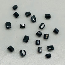 Load image into Gallery viewer, Natural Black Diamond 1.1cts Scissor Cut Cube Beads | 1x1mm to 2x1mm | 17 Beads|
