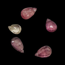Load image into Gallery viewer, Sapphire AAA Faceted 2.1cts Parcel Briolette 4 Beads| 6x4 to 5x4mm| Pink,Orange
