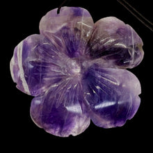 Load image into Gallery viewer, Amethyst Carved Pendant Flower | 55x8mm | Purple White | 1 Bead |
