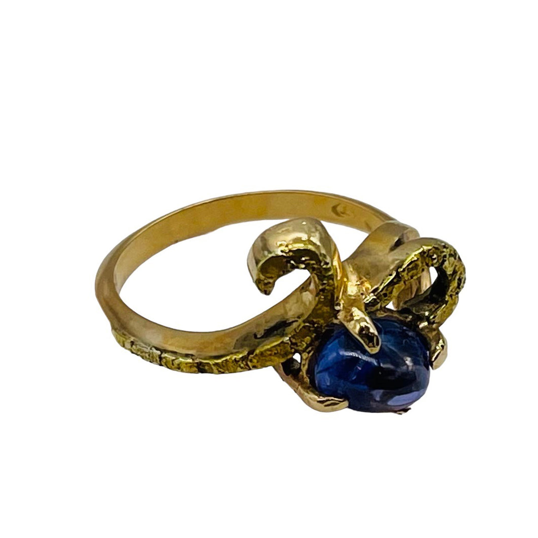 Tanzanite Oval Gemstone 14K Gold Ring | 1.25ct | Size 6 | Blue | 1 Ring |