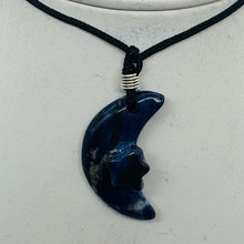 Load image into Gallery viewer, Blue White Sodalite Star and Moon Pendant Necklace Celestial Jewelry
