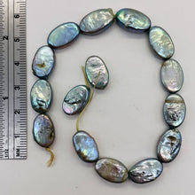 Load image into Gallery viewer, Platinum Green Oval Coin Pearl 8&quot; Strand 9948HS
