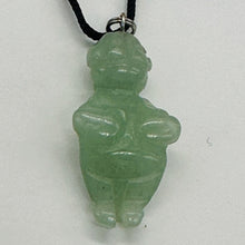 Load image into Gallery viewer, Aventurine Stone Goddess of Willendorf Pendant Necklace | 3/4&#39; Long | Green |
