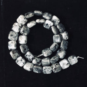 Speckled Labradorite Square Coin Bead Strand 109557
