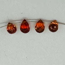 Load image into Gallery viewer, Sapphire, Faceted Padparadscha .41ct Briolette Pendant Bead | 5x3mm| Orange| 1 |
