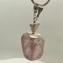 Load image into Gallery viewer, Kunzite and Triangle Pearl Sterling Silver Pendant | 2&quot; Long | Pink | 1 Pendant|
