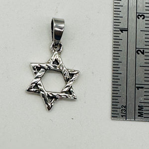 Star of David Sterling SilverPendant Charm | 1" Long | Silver | 1 Pendant Charm|