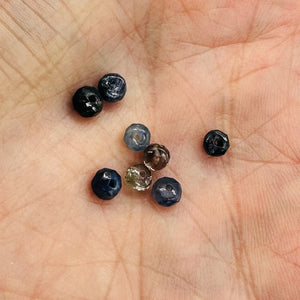 Fancy Natural Sapphire Faceted Bead Parcel | Blue | 4x2.5mm | 8 Beads|