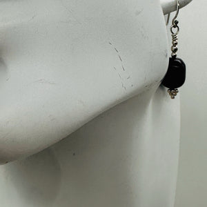 Black Cherry Freshwater Pearl Earrings | 1 1/4" Long | 12x8mm Pearls | 1 Pair |