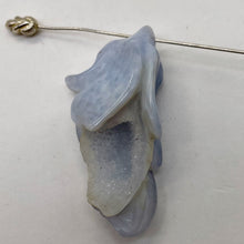 Load image into Gallery viewer, Blue Chalcedony Carved Druzy Flower Bead | 64 cts | 1 1/4" Long |
