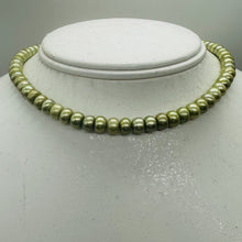 Load image into Gallery viewer, Dubai Pistachio Fresh Water Pearl Strand | 7x5mm | Pistachio Green }
