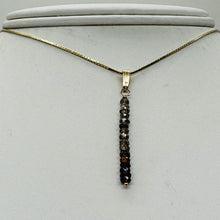 Load image into Gallery viewer, Sapphire Faceted Rondelle 14K Gold Filled Pendant|Red Orange Green| 1 1/2&quot; Long|
