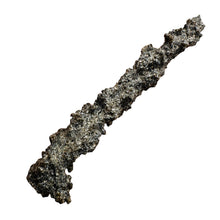 Load image into Gallery viewer, Silver Gray Fulgurite Lightning-Fused Hollow Tube Specimen 5 Inch
