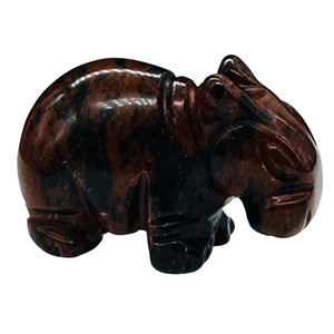 Aussie Carved Brecciated Jasper Wombat Animal Figurines