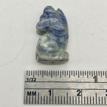 Load image into Gallery viewer, New Moon Sodalite Wolf / Coyote Animal Figurine | 21x11x8mm | Blue white
