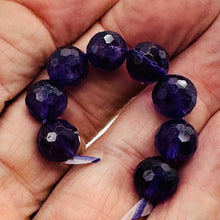 Load image into Gallery viewer, Amethyst AAA Faceted Round Bead Parcel | 10mm | Purple | 8 Beads |
