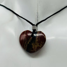 Load image into Gallery viewer, Brecciated Jasper Heart Pendant Necklace | 1&quot; Long | Red, Pink | 1 Pendant |
