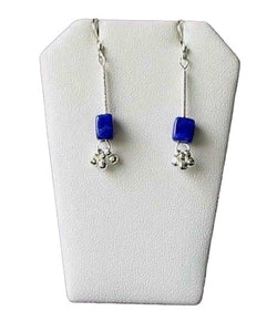 Spark Stardust Lapis Dangle Drop Silver Earrings 5697