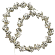 Load image into Gallery viewer, Solid Sterling Silver 9x6mm Intricate Filigree Bead Caps Strand | Approx. 88 |
