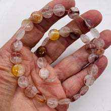 Load image into Gallery viewer, 9 Natural Quartz Orange&#39; 12x4mm Coin Beads 9337
