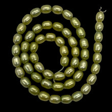 Load image into Gallery viewer, Fresh Water Pearl 16&quot; Strand Oval | 8x5mm | Golden Chartreuse Green | 56 Pearl |
